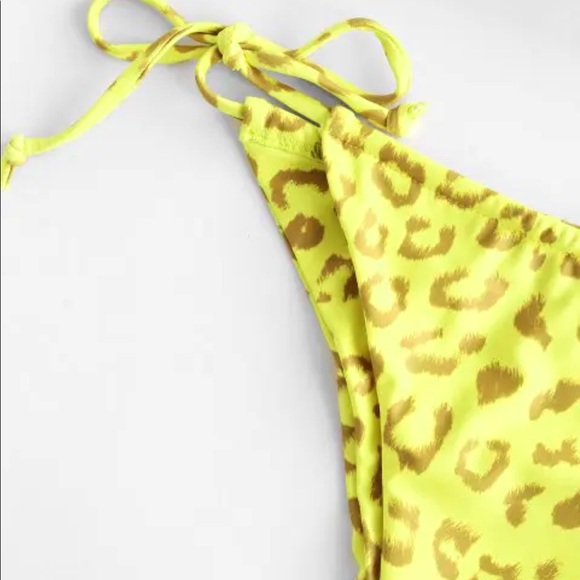 NWOT Zaful Yellow Leopard Print Bikini - Picture 4 of 5